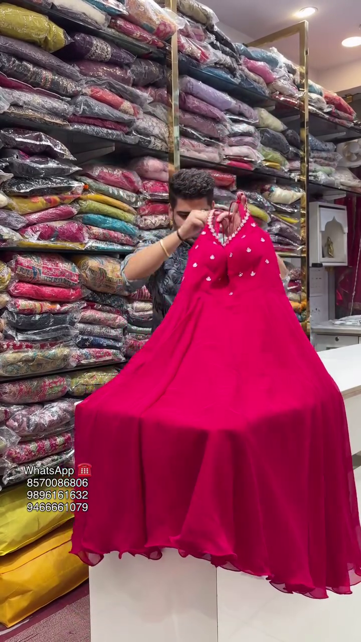 Rani Pink Elegant Anarkali Suit with Modern Flair - Image 6