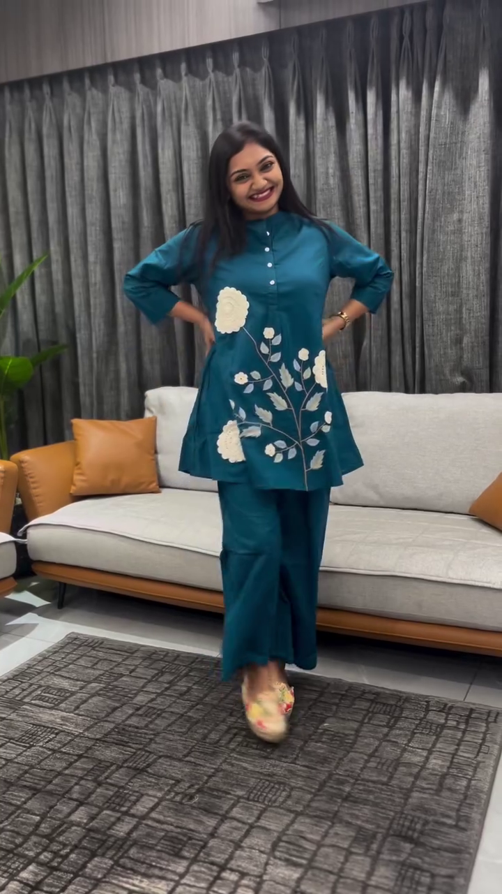 Girl's Floral Print Rayon Kurti - Image 8