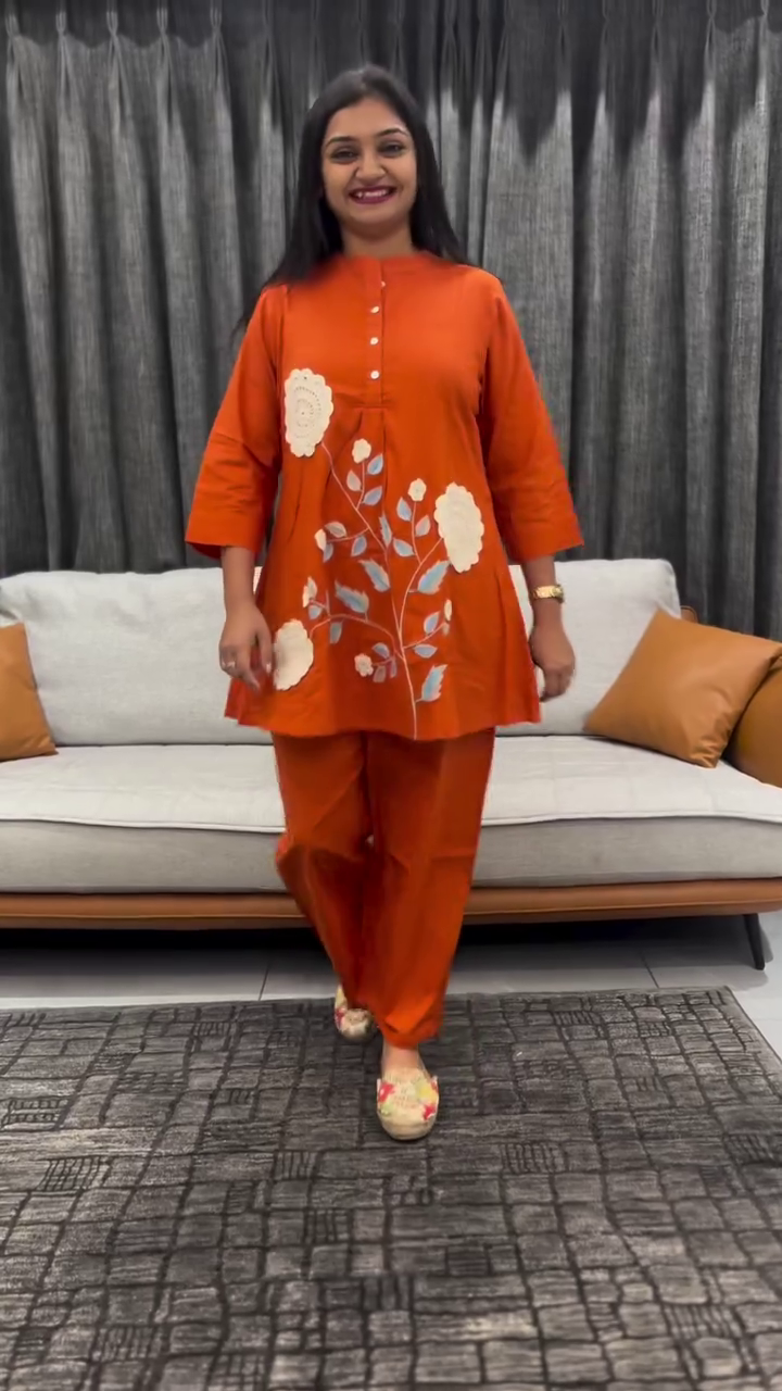 Girl's Floral Print Rayon Kurti - Image 5