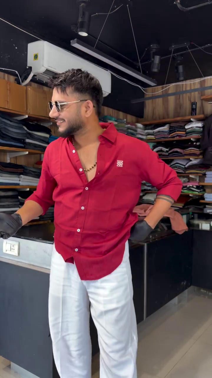 Men Maroon Tailored Fit Casual Shirt - Image 7